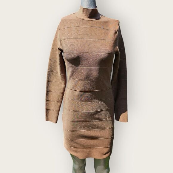Aritzia Babaton Bandage Erickson Brown Tan Dress - Picture 2 of 15